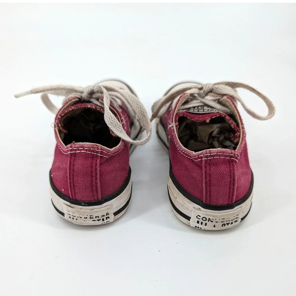 Converse Chuck Taylor All Star Maroon Burgundy Low Top Sneakers Youth 12